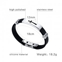 Silicone Stainless Steel Buckle BraceletBracelets