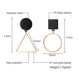 Asymmetrical geometric stud earringsEarrings