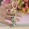 Gold & crystal bunny rabbit keychainKeyrings