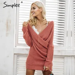 Sexy Cross Knitting Sweater PulloverHoodies & Jumpers