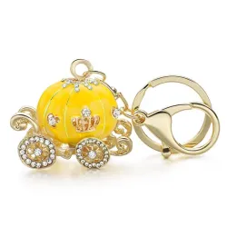 Crystal pumpkin - carriage - keychainKeyrings