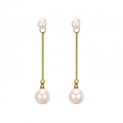 Long Drop Pearls Earrings
