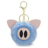 Fur pompom - piggy - keyringKeyrings