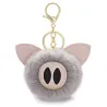 Fur pompom - piggy - keyringKeyrings