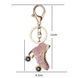 Crystal roller skates shoe keychain keyringKeyrings