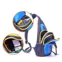 Waterproof nylon chest shoulder bag backpack unisexBags
