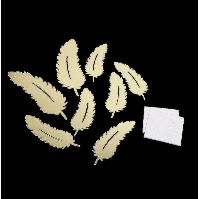 3D feathers mirror wall stickers wallpaperWall stickers