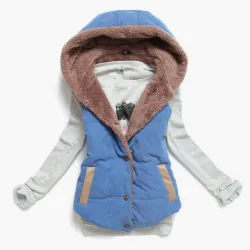 Slim-design warm jacket hooded vest bodywarmer cottonJackets