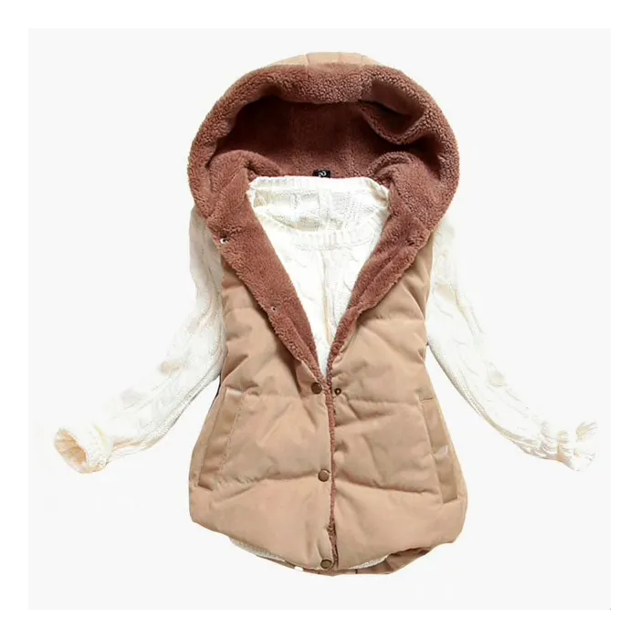 Slim-design warm jacket hooded vest bodywarmer cottonJackets