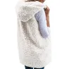Fur vest - hooded body warmer - jacketJackets