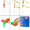 Parachute with soldier figure - hand throwing toy 5 piecesKites