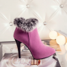 Ankle boots with winter fur and high heelBoots