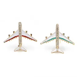 Crystal airplane broochBrooches