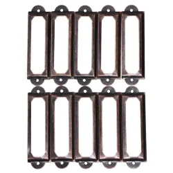 Antique brass furniture metal handle - frame label holder - 10 piecesFurniture