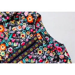 Floral design multicolor elegant short jacketJackets
