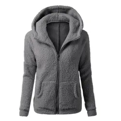 Soft fleece hooded jacket with zipperHoodies & Jumpers