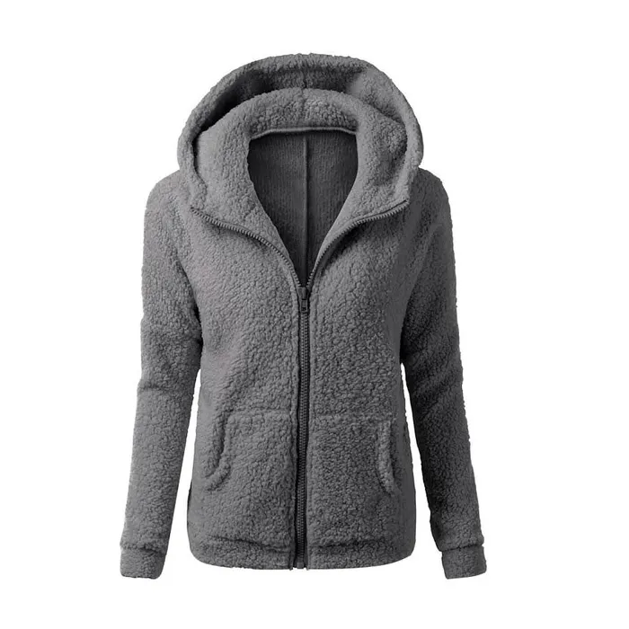 Soft fleece hooded jacket with zipperHoodies & Jumpers