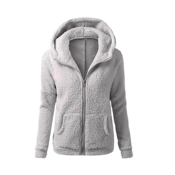 Soft fleece hooded jacket with zipperHoodies & Jumpers