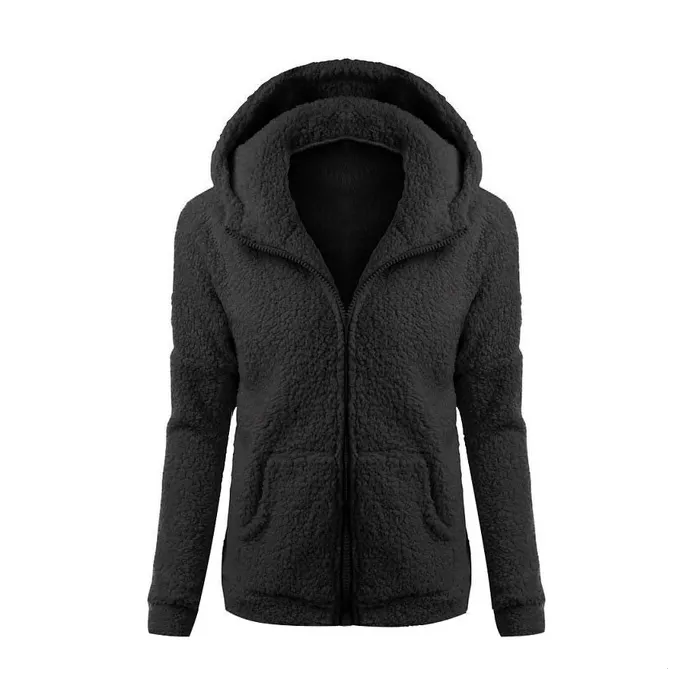 Soft fleece hooded jacket with zipperHoodies & Jumpers
