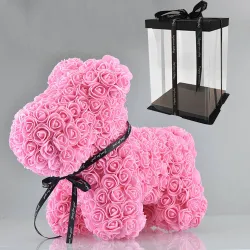 Dog made from infinity roses - 40 cmValentine's day