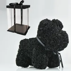 Dog made from infinity roses - 40 cmValentine's day