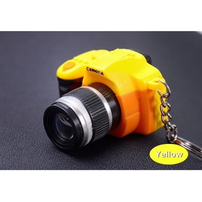Camera keychain with flashing LED & soundKeyrings