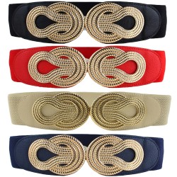 Vintage Chinese knot - elastic leather beltBelts