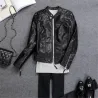 Leather jacket with zipperJackets