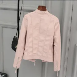 Leather jacket with zipperJackets