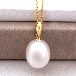 Luxury gold necklace with pearl 45cmNecklaces
