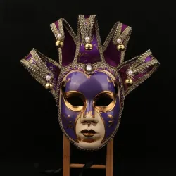 Vintage Jolly Joker - Venetian full face mask for masquerade & halloweenPlaques & Signs