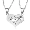 I Love You - heart - stainless steel pendant with necklace - 2 piecesNecklaces