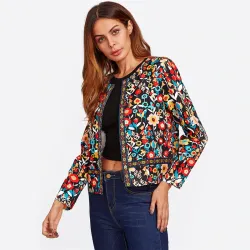 Elegant jacket with floral printJackets