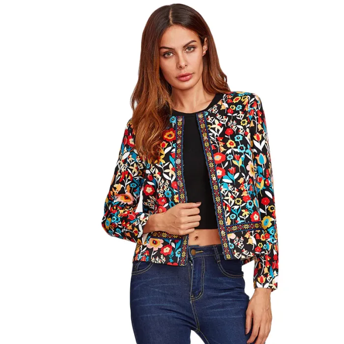 Elegant jacket with floral printJackets