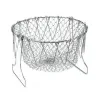 Foldable strainer - stainless steel mesh cooking basketKitchen