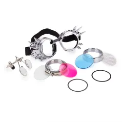 Steampunk & gothic glasses with rivets - vintage gogglesHalloween & Party
