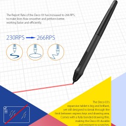 XP-Pen Deco 03 - graphics drawing tablet with stylus pen - wireless digitalTablets