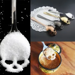 Skull shaped stainless steel spoon for tea & coffee & dessertsCutlery