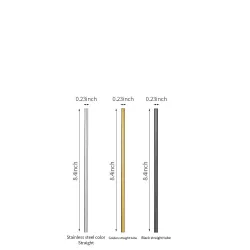 Reusable - stainless steel drinking straws - set with bagBar supply