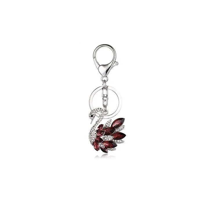 Crystal swan - keychainKeyrings