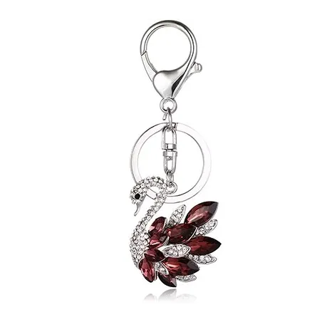 Crystal swan - keychainKeyrings
