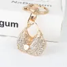 Crystal handbag with a heart - keychainKeyrings