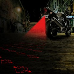 Motorcycle rear warning light - laser fog lamp with patternTurning lights