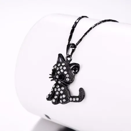 Crystal kitten - elegant necklaceNecklaces