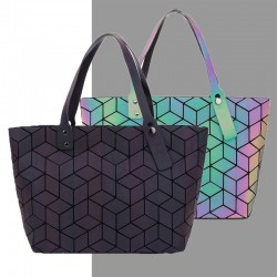 Geometry totes sequins - mirror effect - luminous bagHandbags