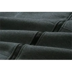 Casual oversized jacket - long hooded sweatshirt with zipper - plus sizeJackets