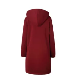 Casual oversized jacket - long hooded sweatshirt with zipper - plus sizeJackets