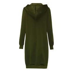 Casual oversized jacket - long hooded sweatshirt with zipper - plus sizeJackets