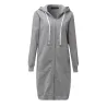 Casual oversized jacket - long hooded sweatshirt with zipper - plus sizeJackets