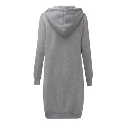 Casual oversized jacket - long hooded sweatshirt with zipper - plus sizeJackets